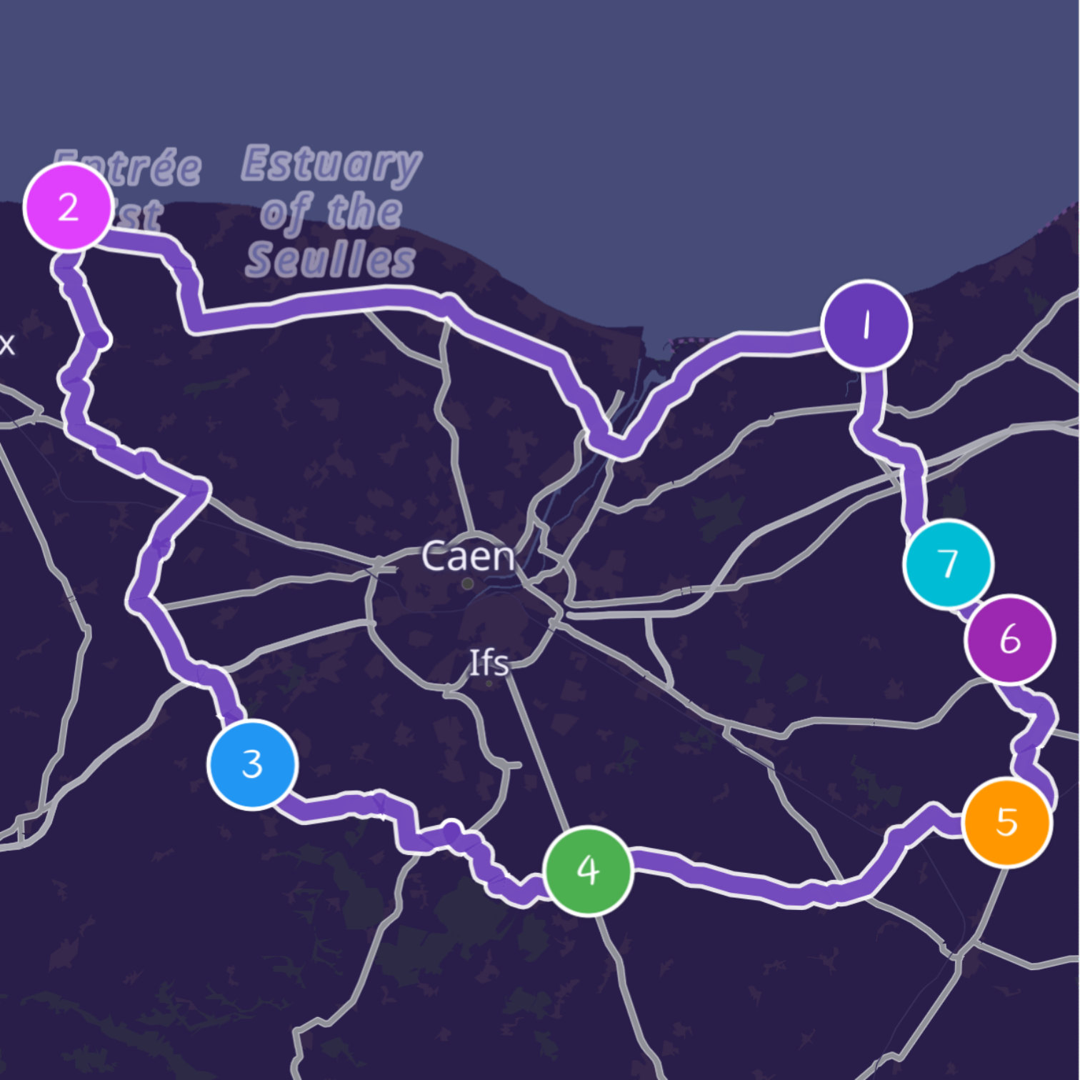 Map itinerary