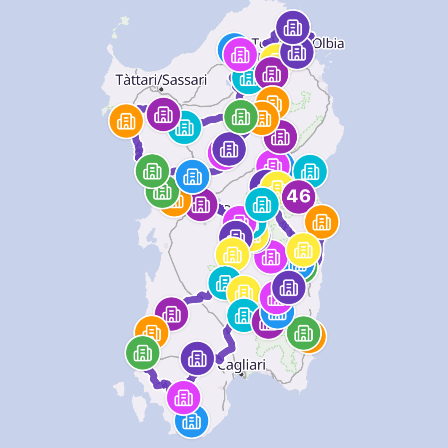 Map itinerary