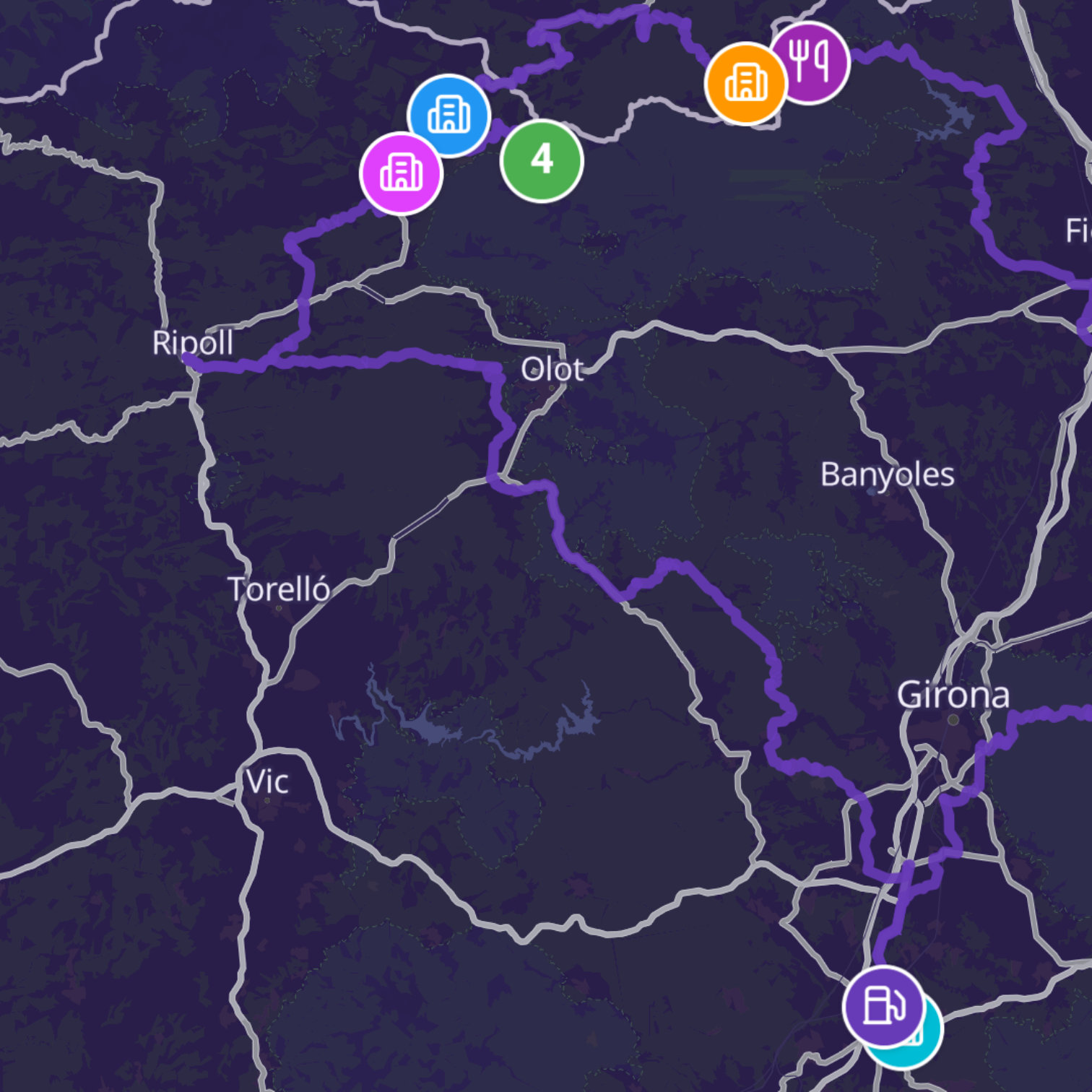 Map itinerary