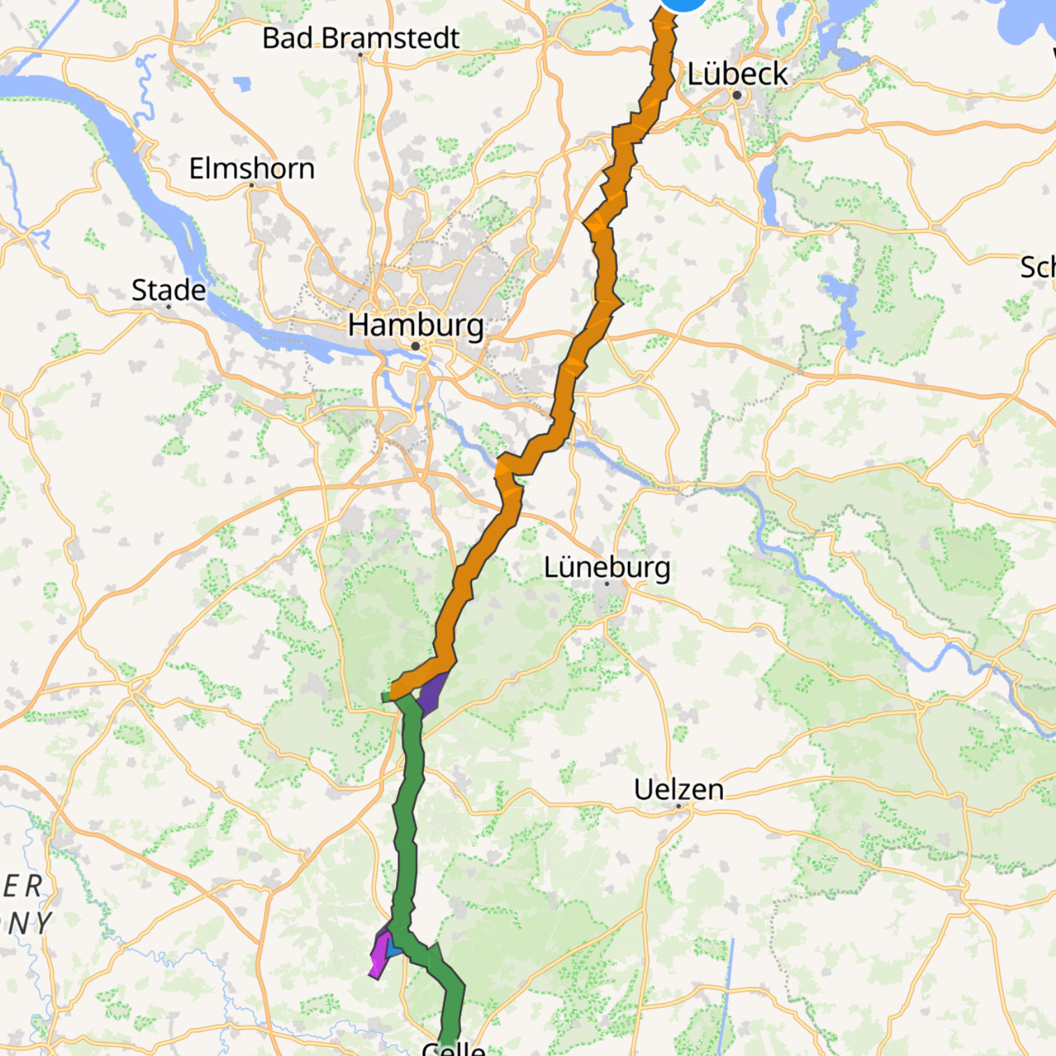 Map itinerary
