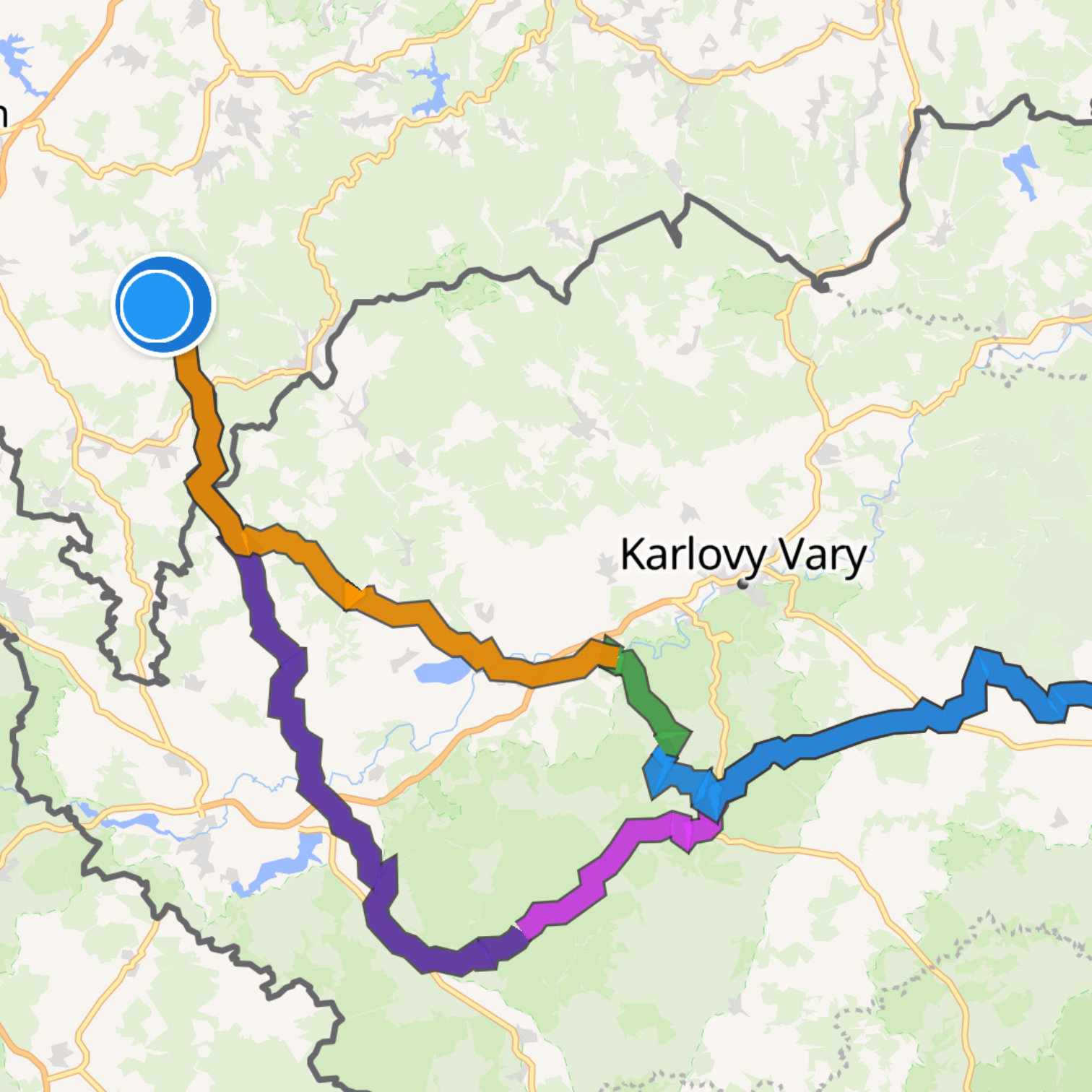 Map itinerary