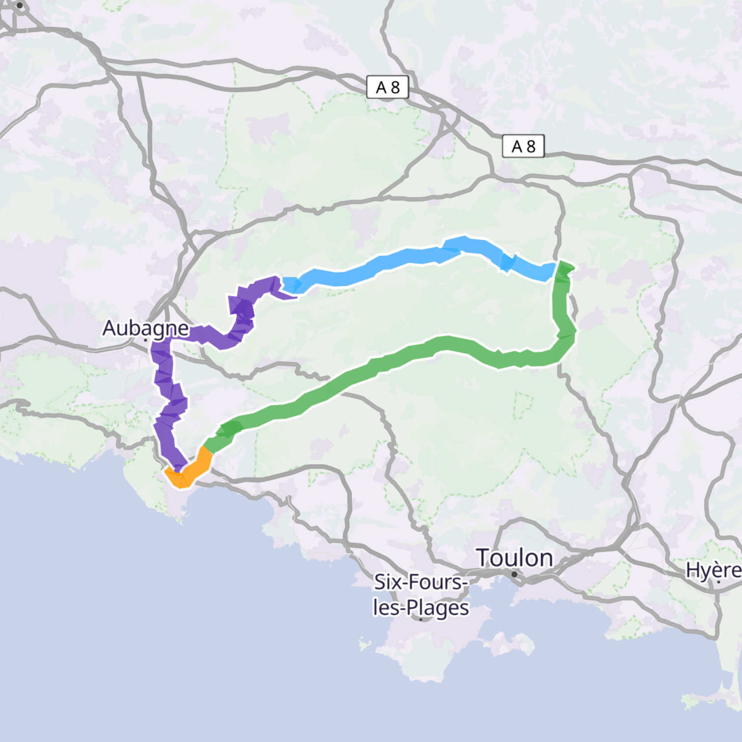 Map itinerary