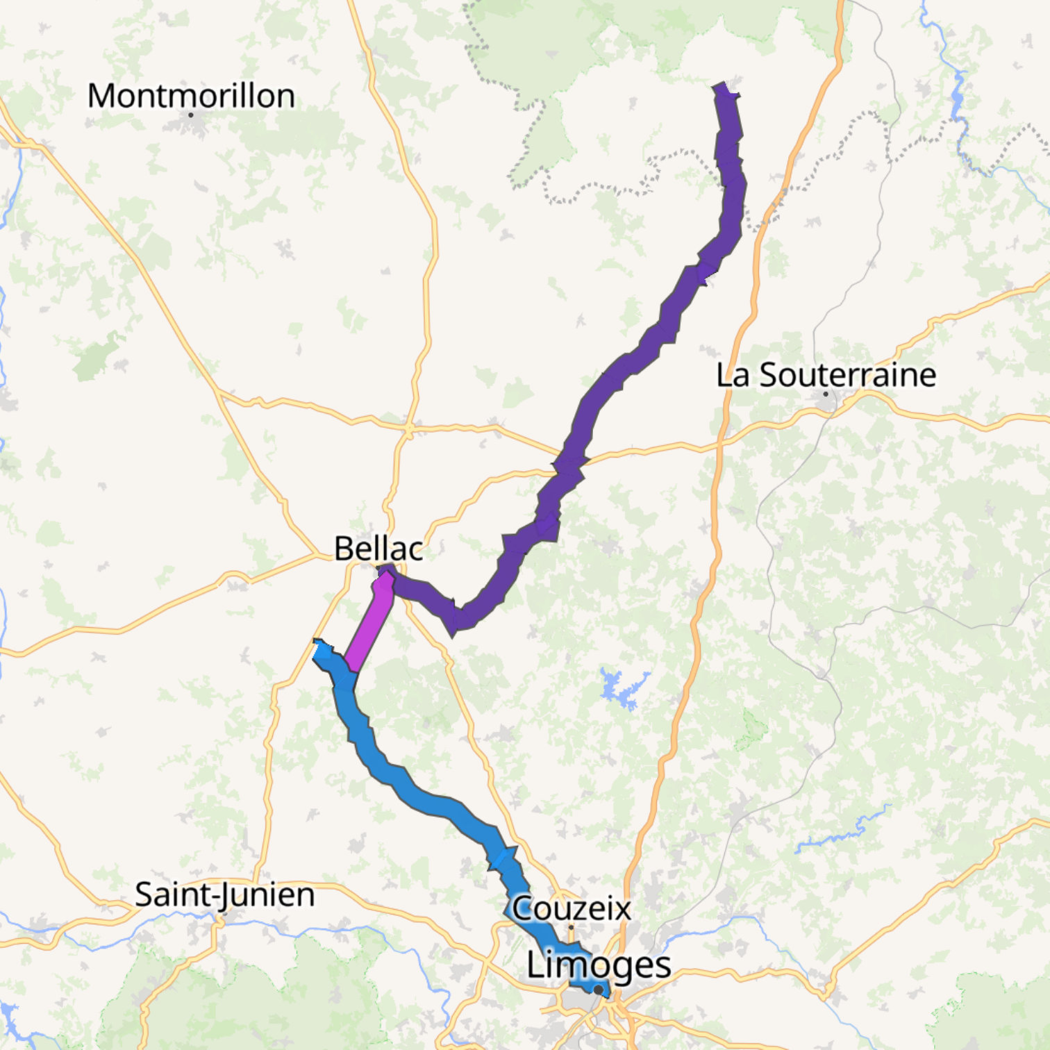 Map itinerary