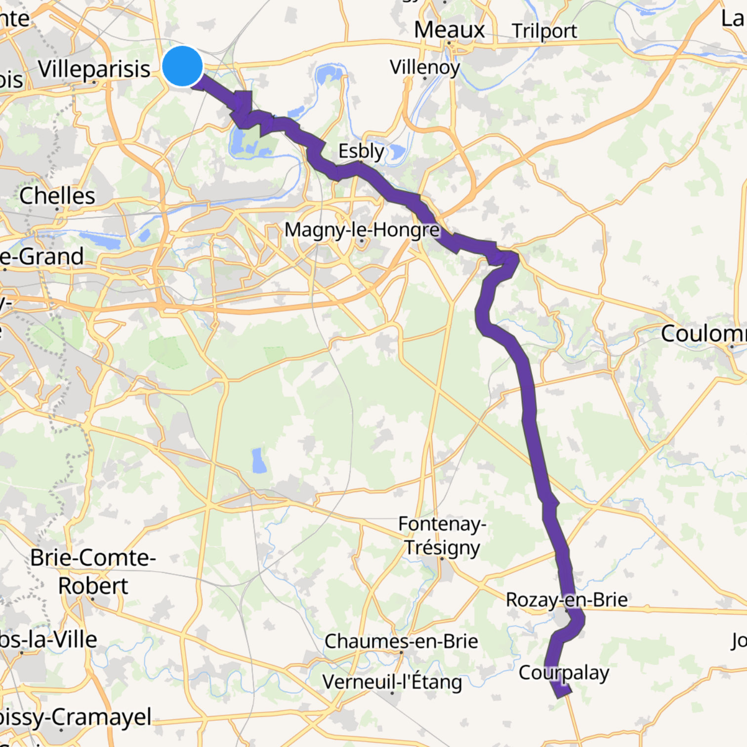 Map itinerary