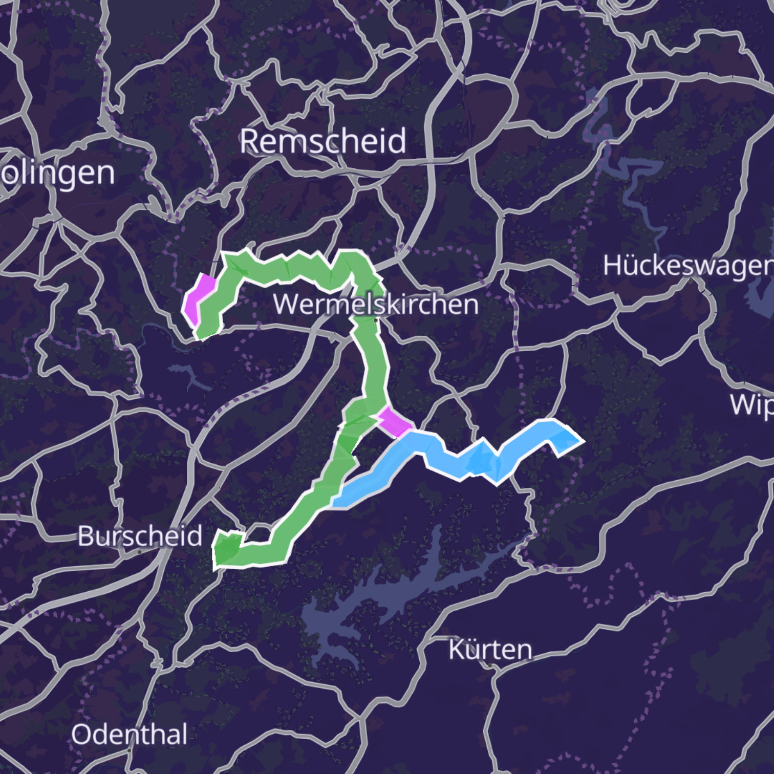 Map itinerary