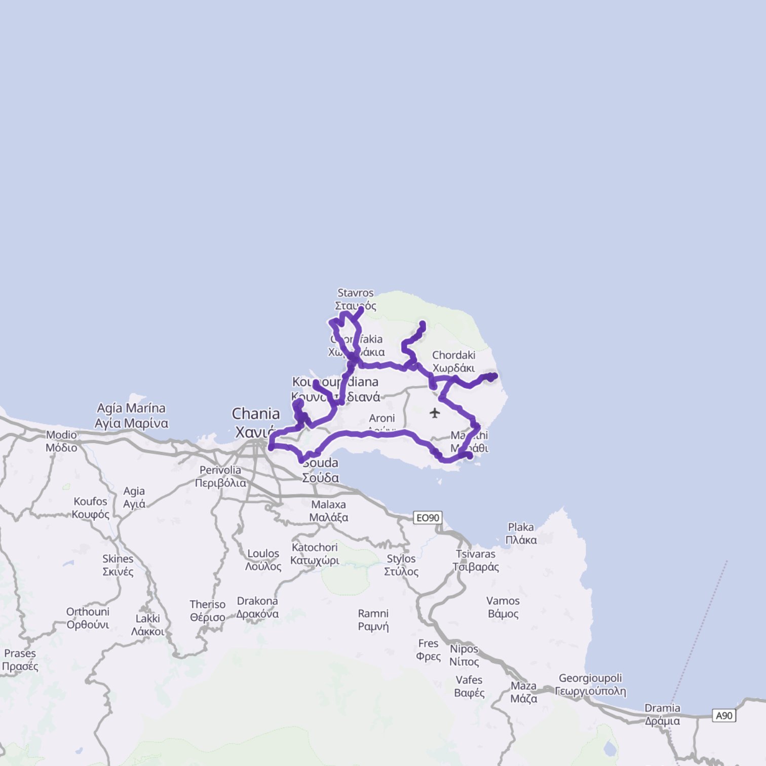 Map itinerary