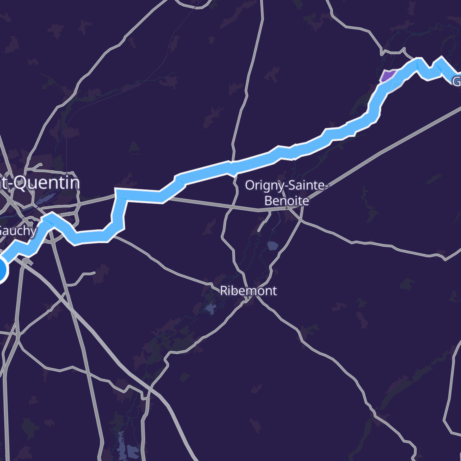 Map itinerary