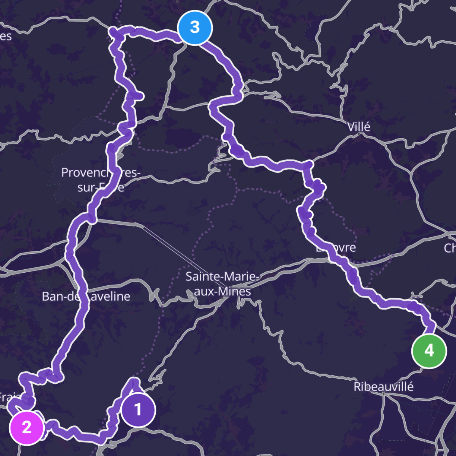 Map itinerary