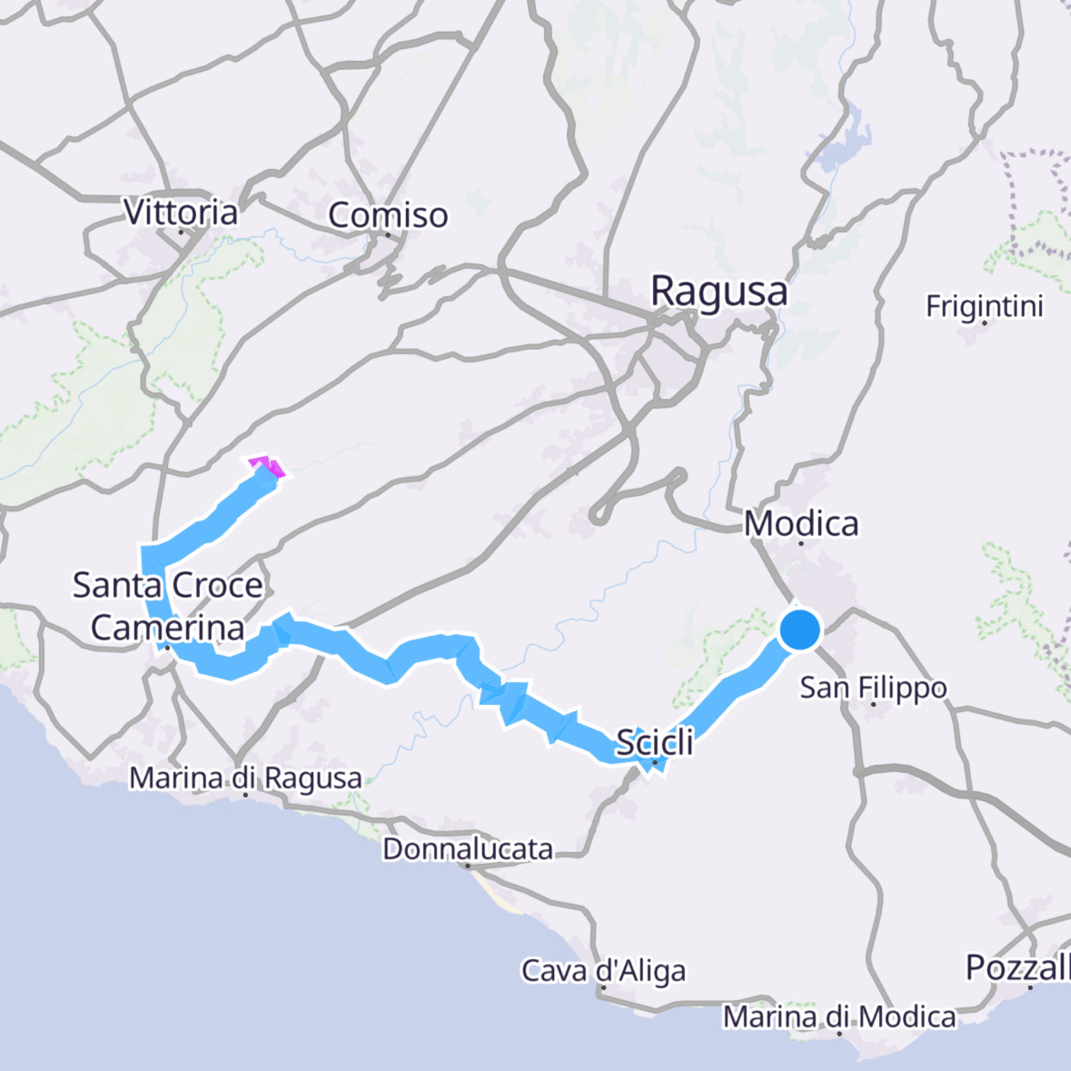 Map itinerary