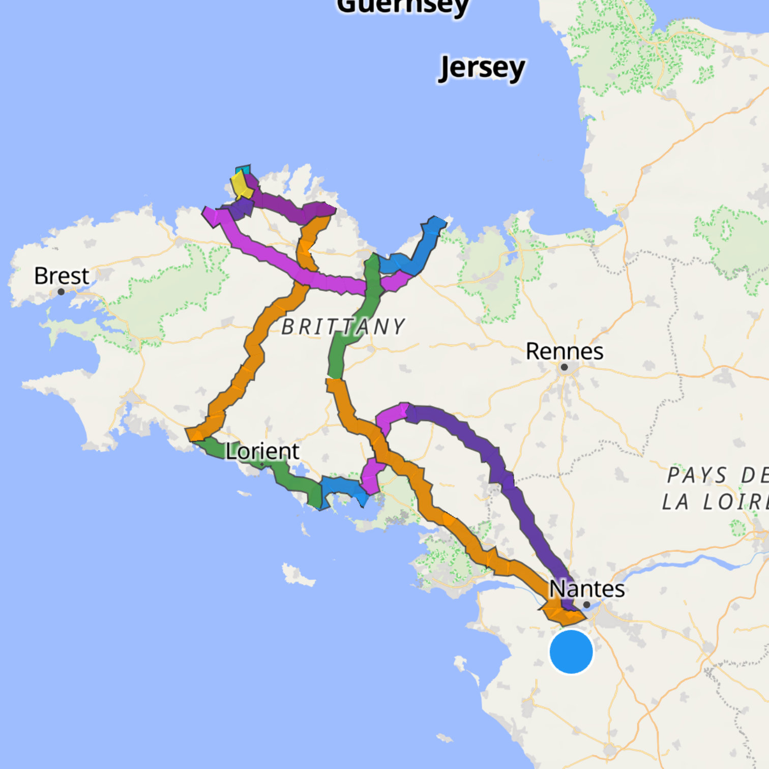 Map itinerary