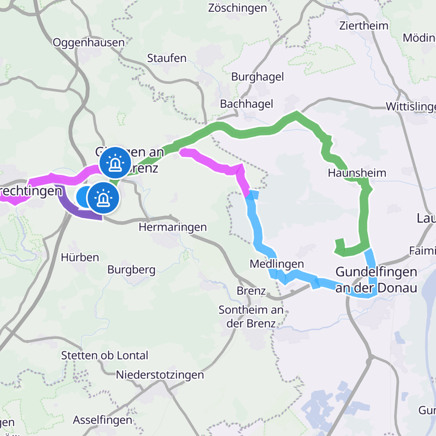 Map itinerary