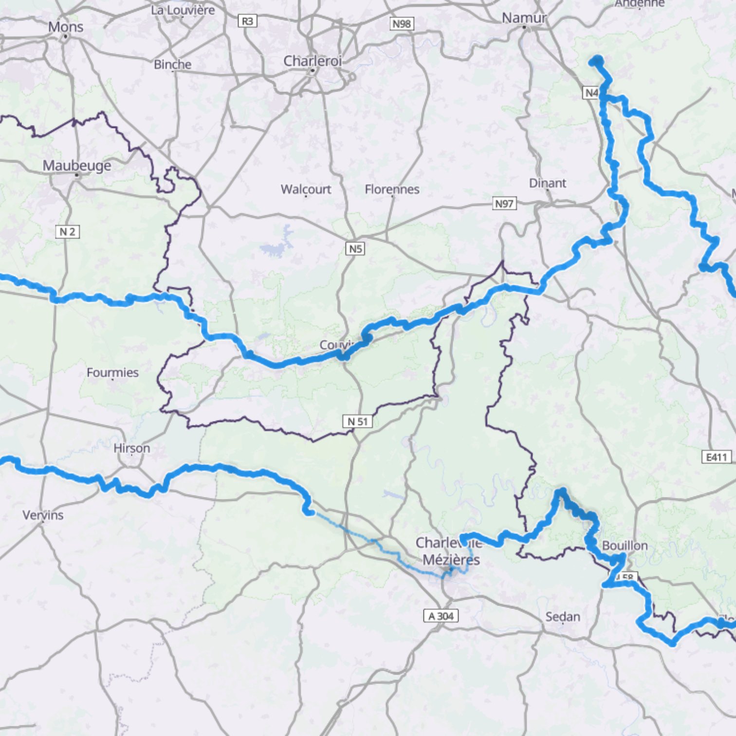 Map itinerary