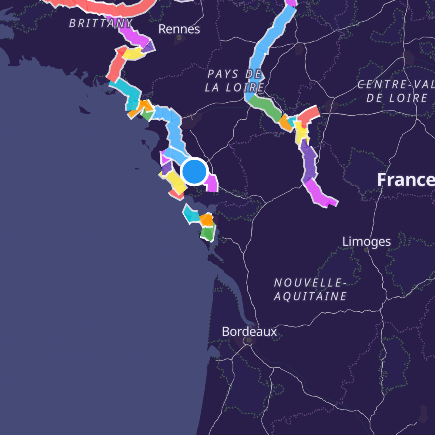 Map itinerary