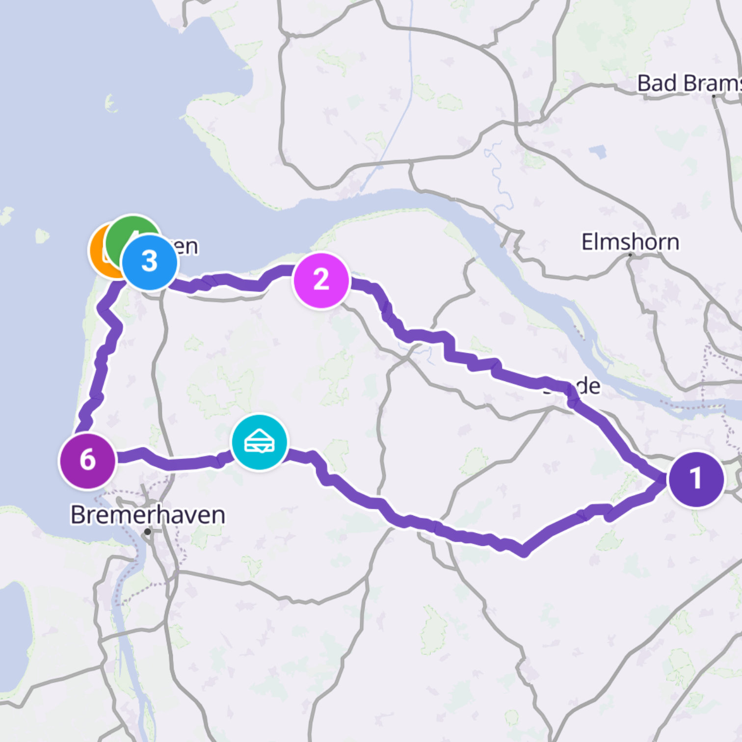 Map itinerary