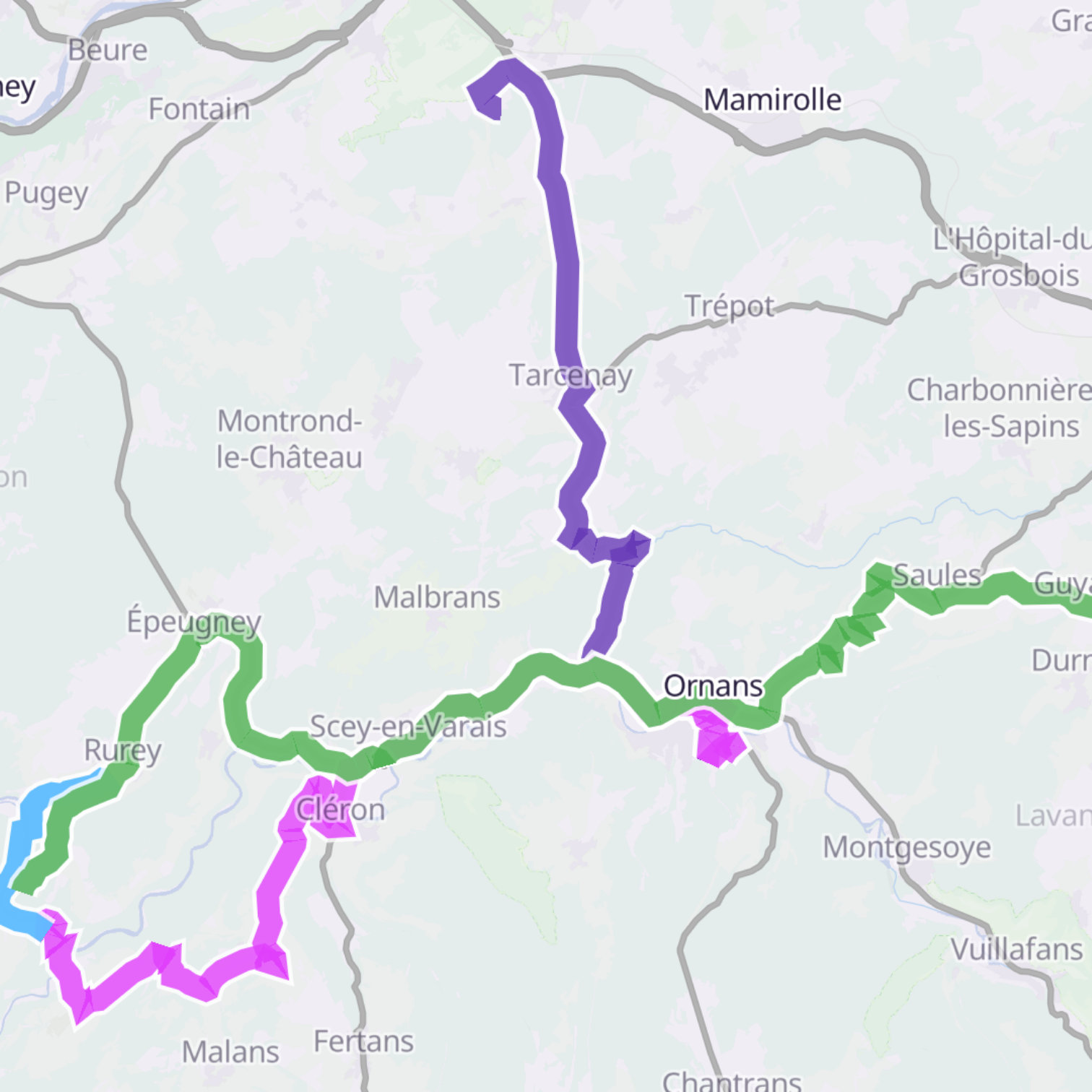 Map itinerary