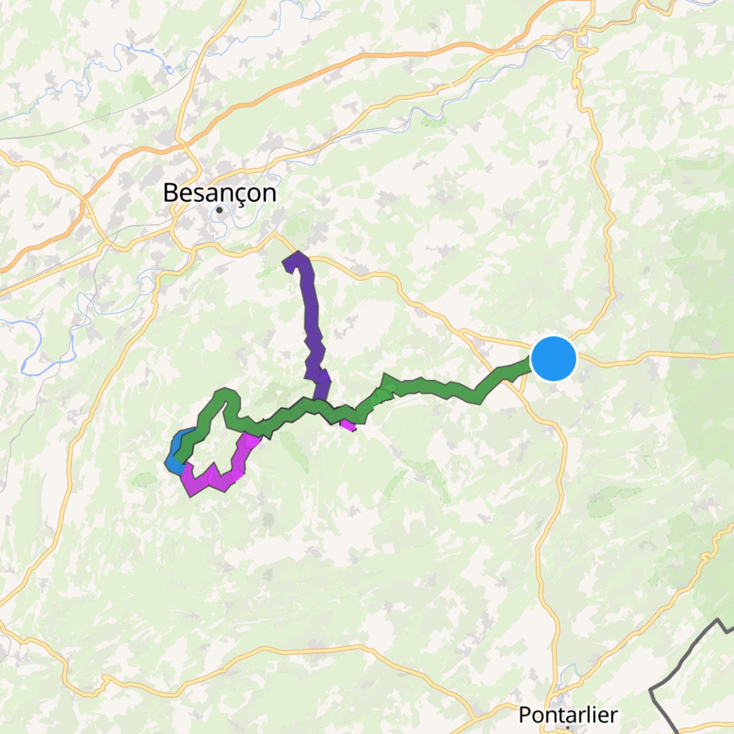 Map itinerary