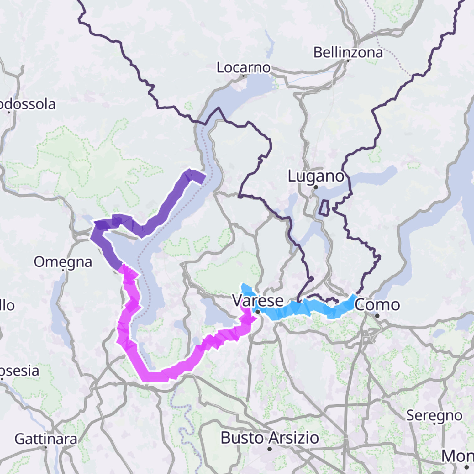 Map itinerary