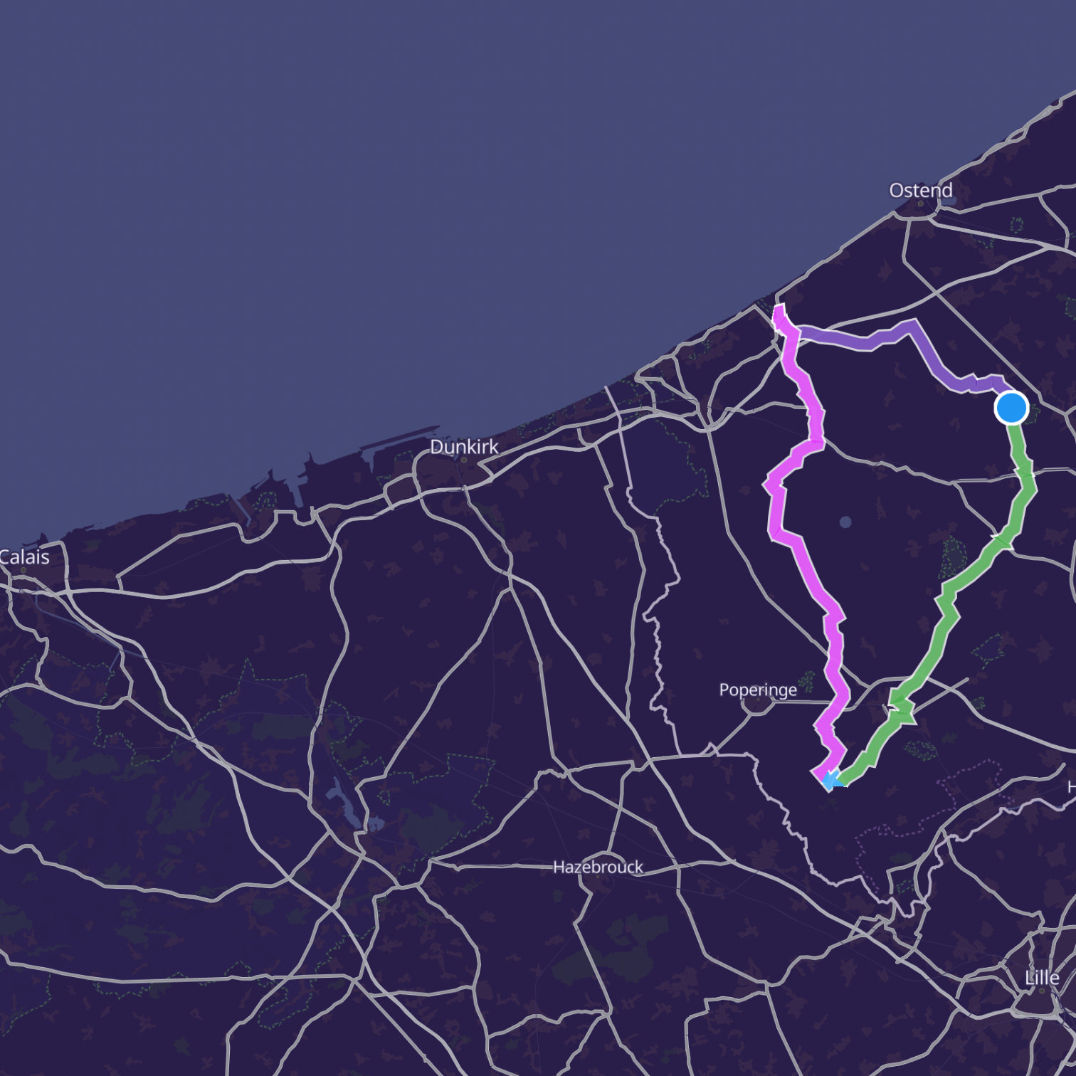 Map itinerary