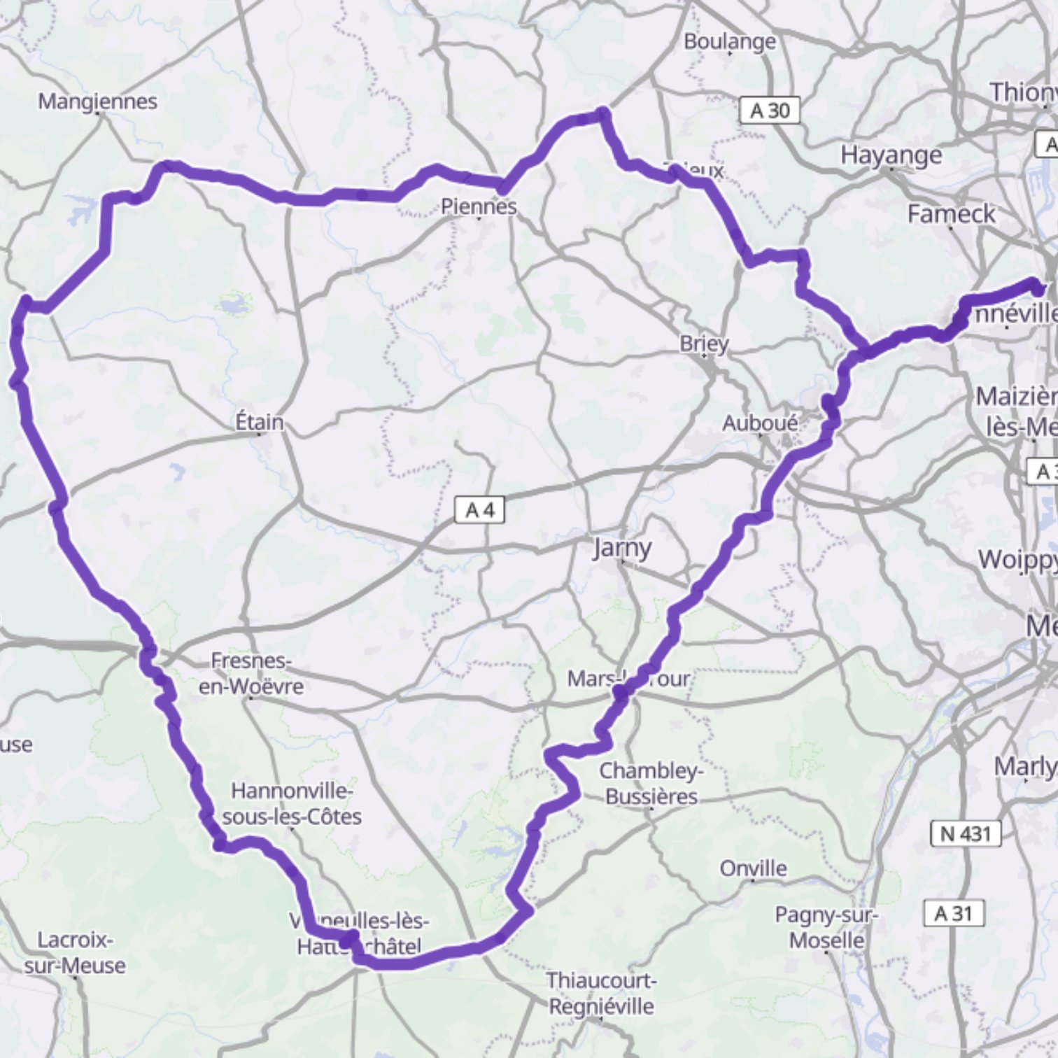 Map itinerary