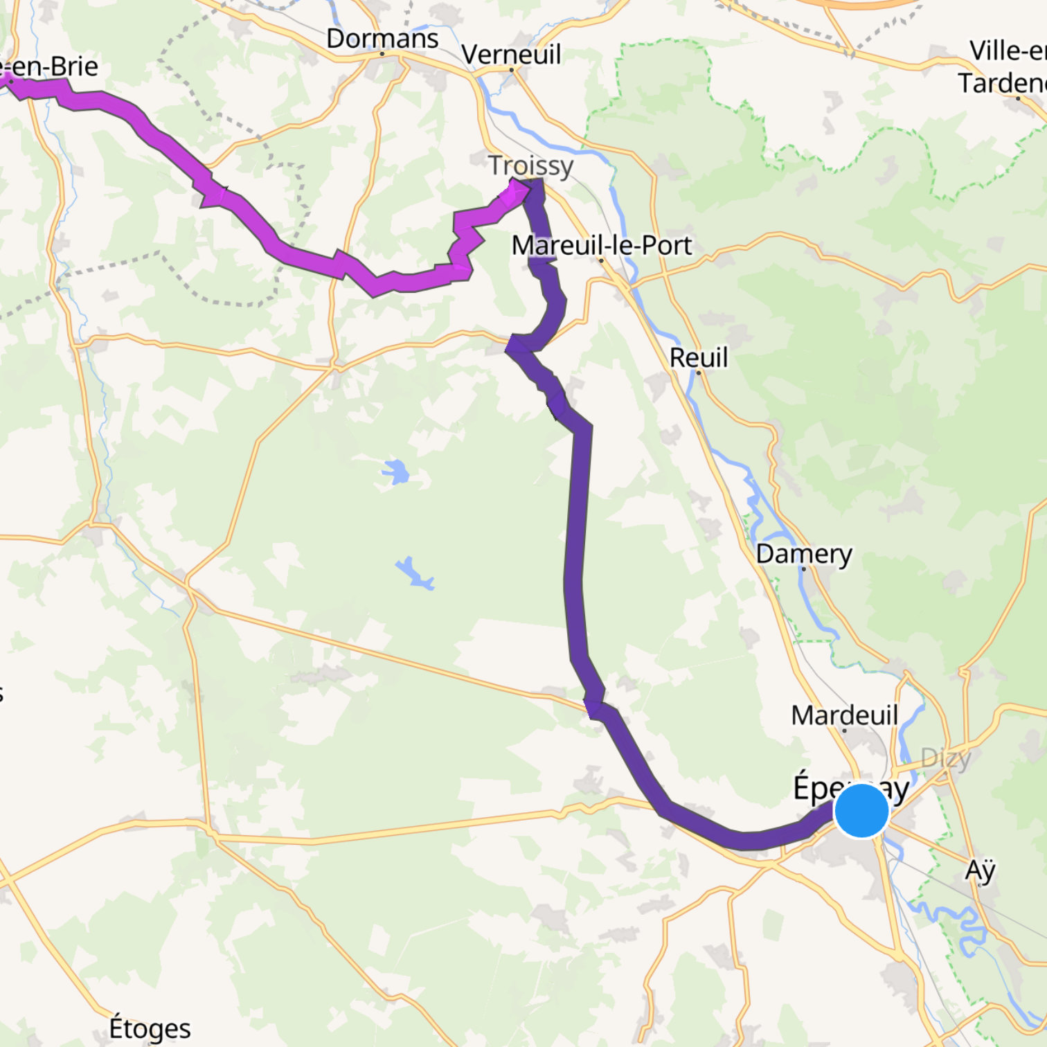 Map itinerary