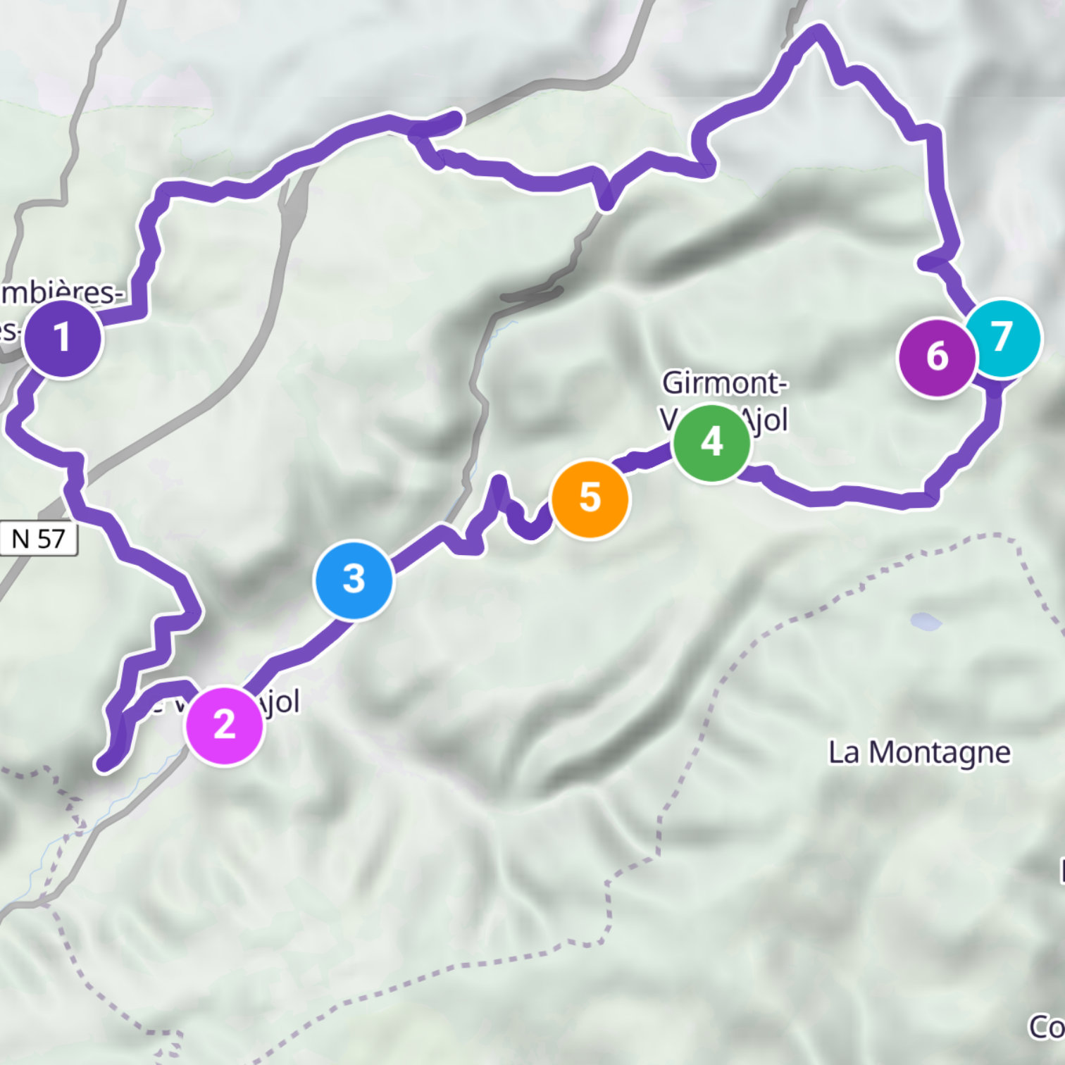 Map itinerary