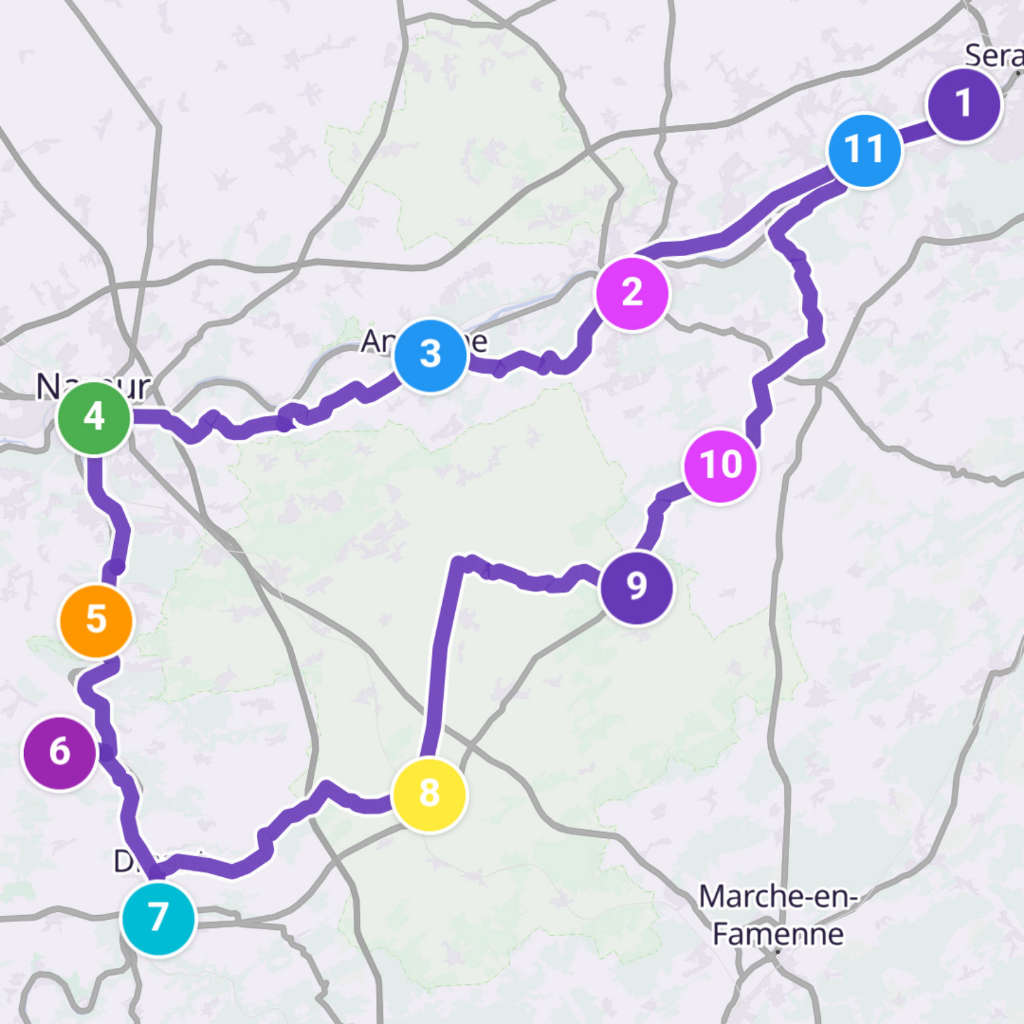 Map itinerary