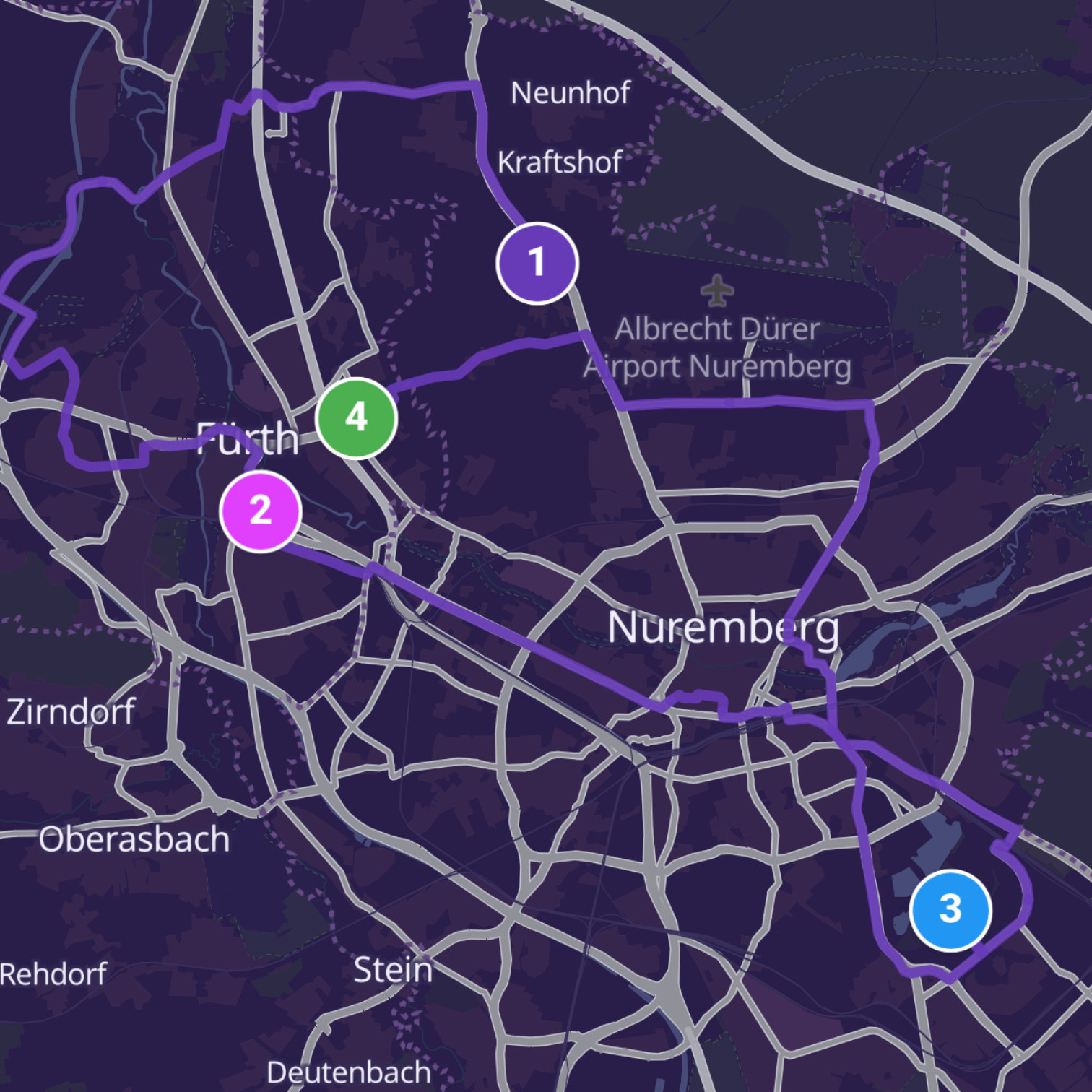 Map itinerary