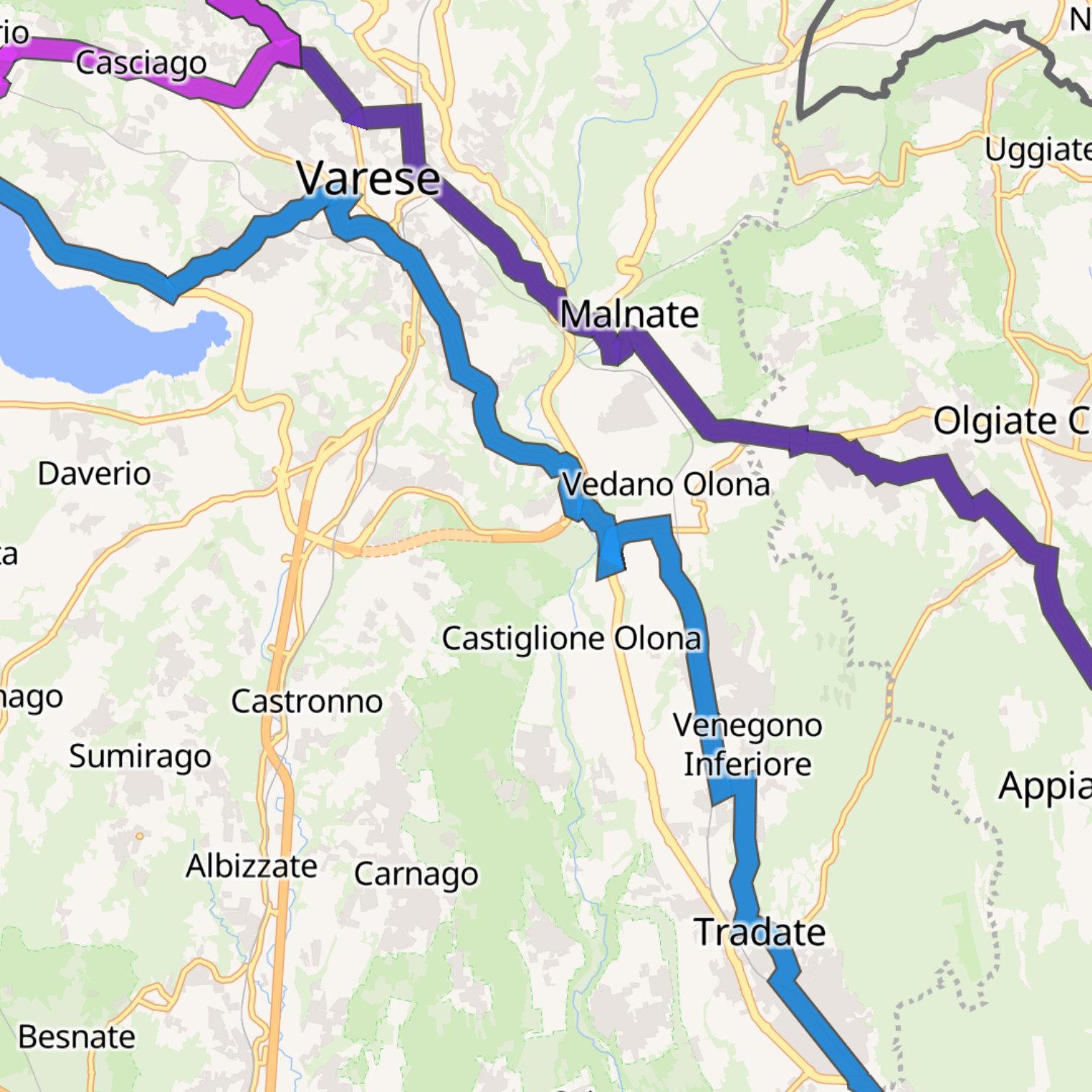 Map itinerary