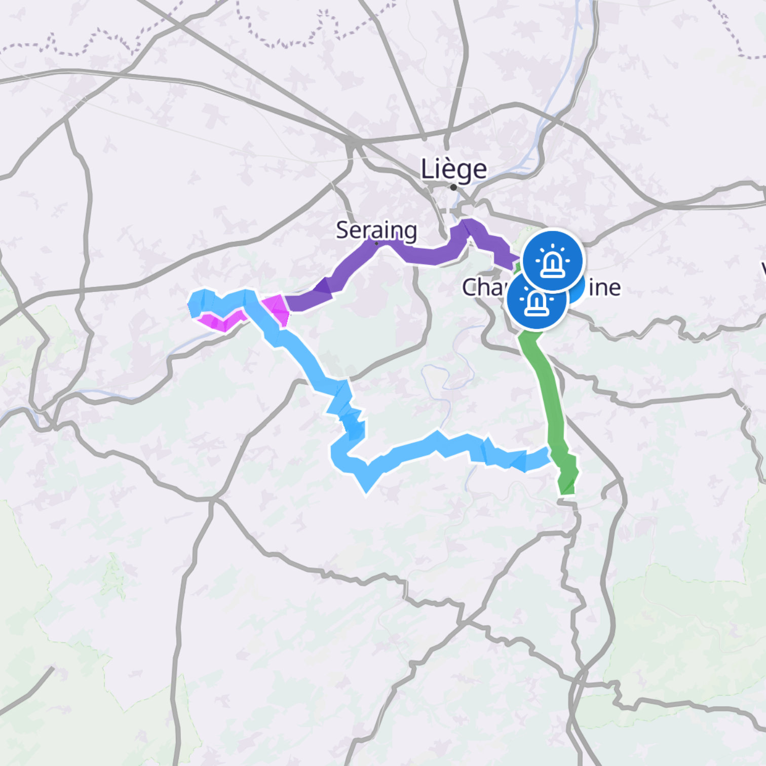 Map itinerary