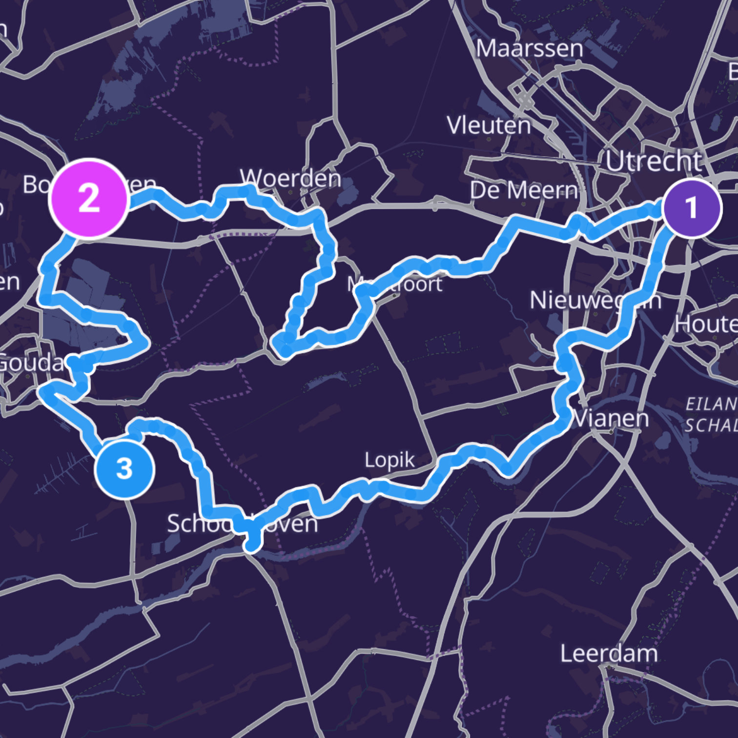 Map itinerary