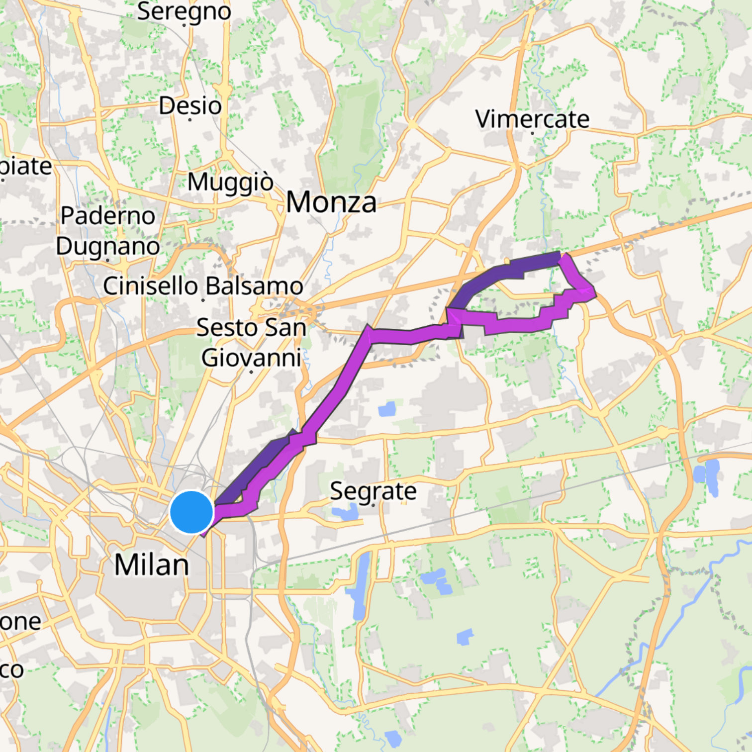 Map itinerary