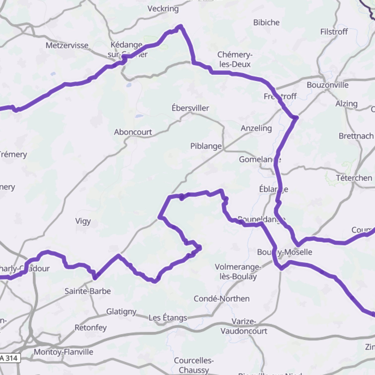 Map itinerary