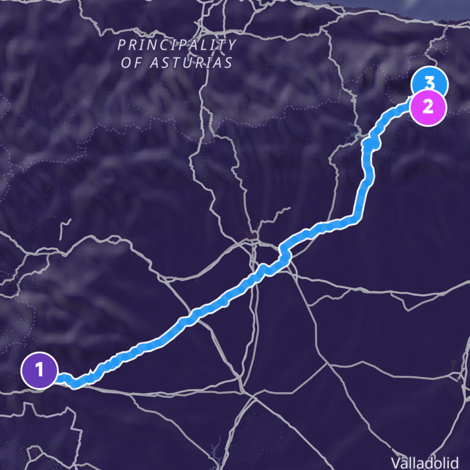 Map itinerary