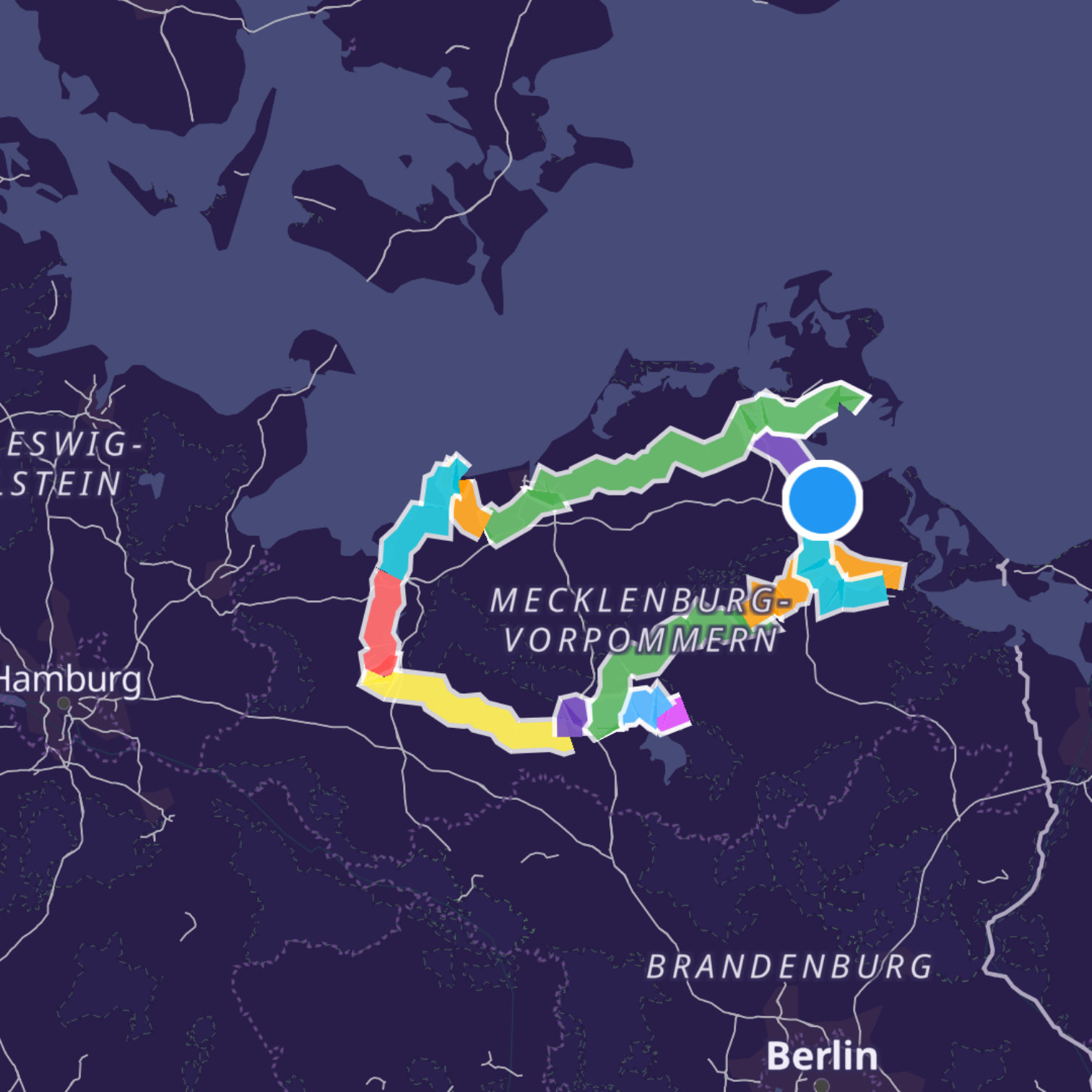 Map itinerary