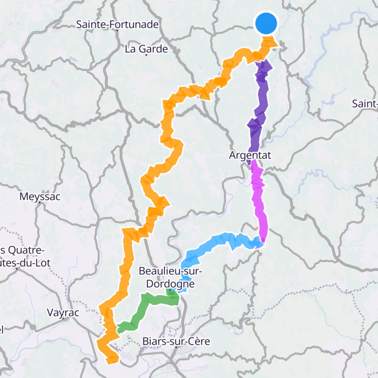 Map itinerary