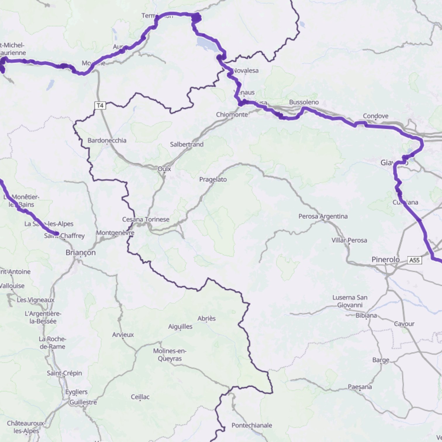 Map itinerary