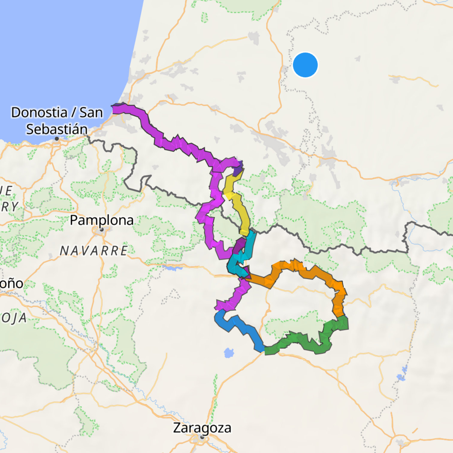 Map itinerary