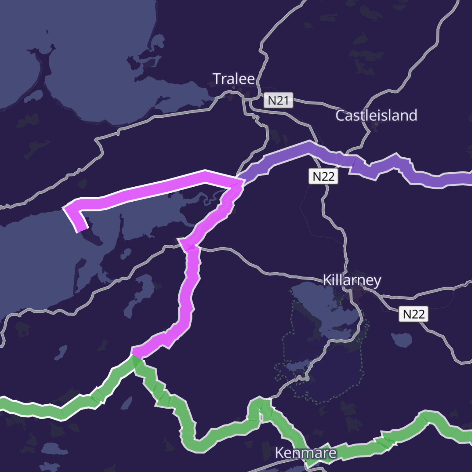 Map itinerary