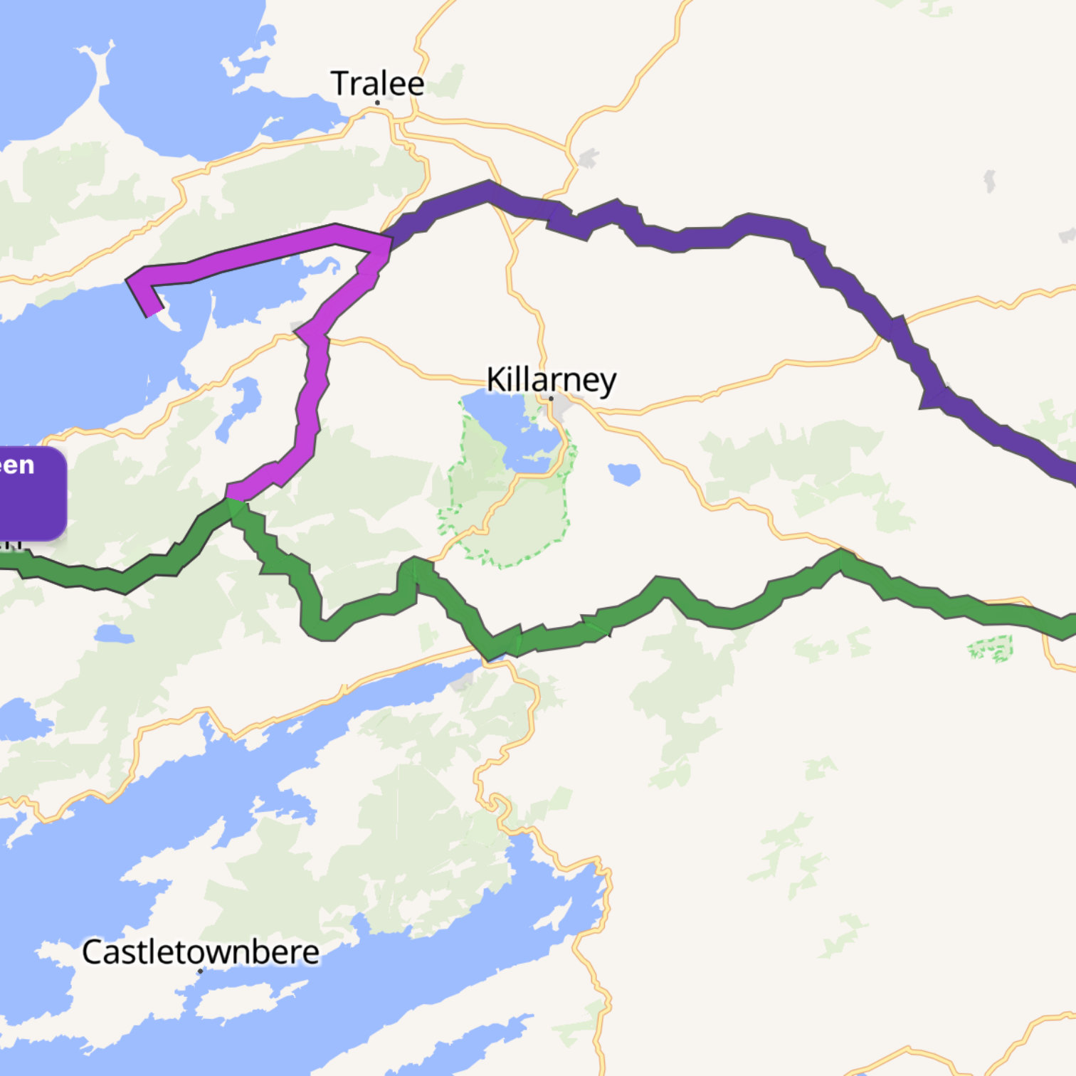 Map itinerary