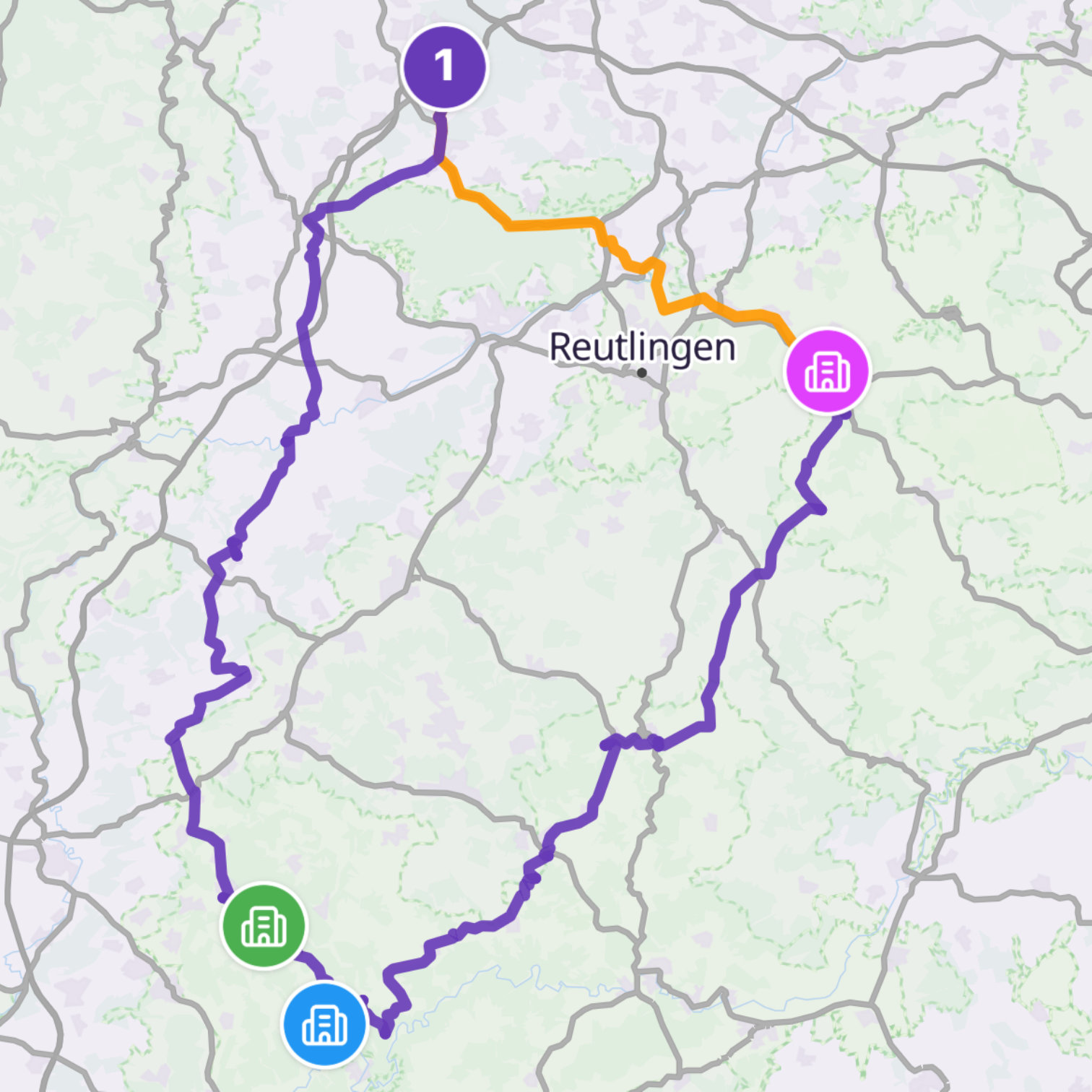 Map itinerary