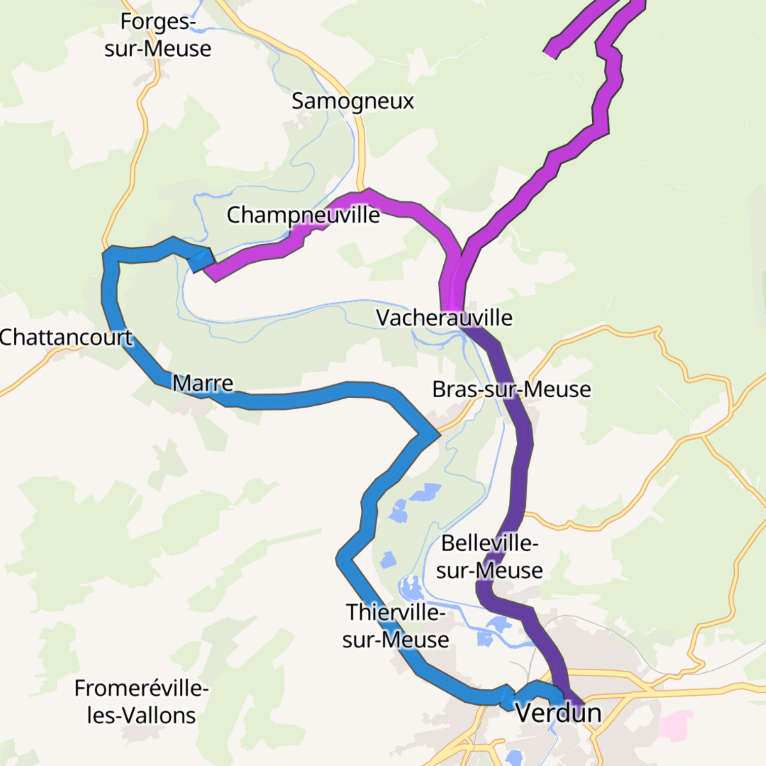Map itinerary