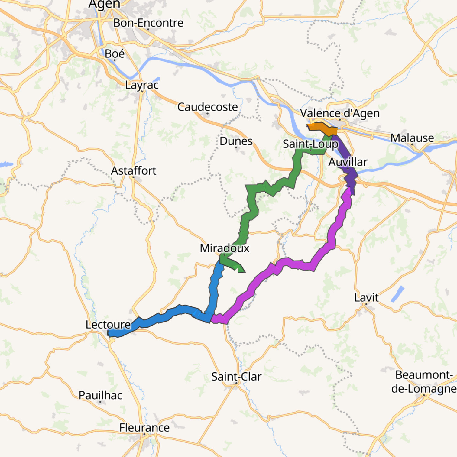 Map itinerary