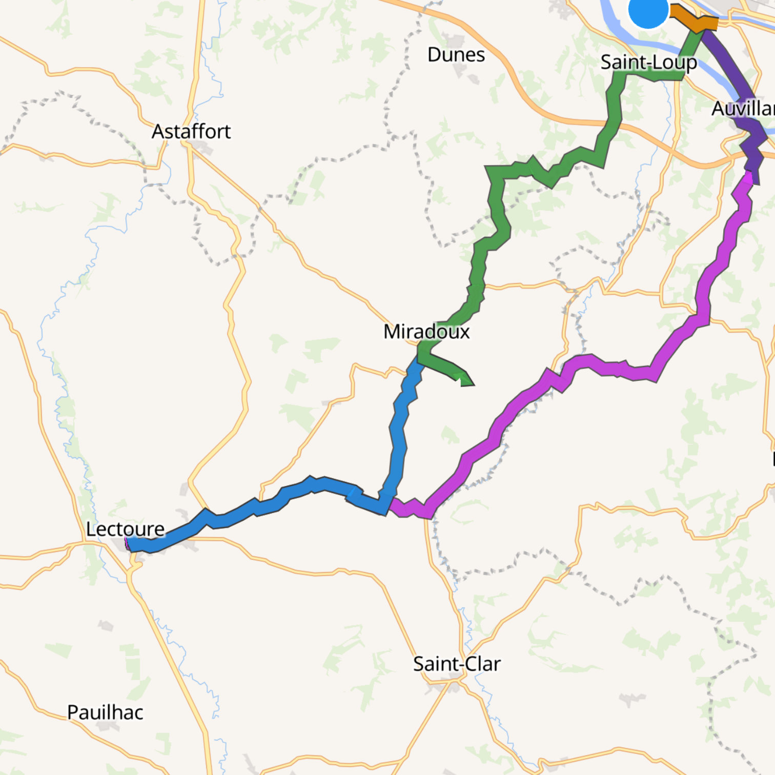 Map itinerary