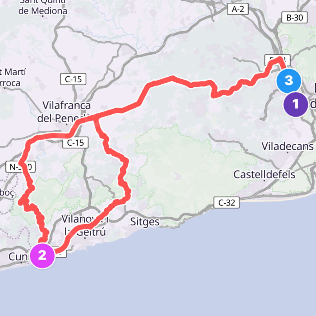 Map itinerary