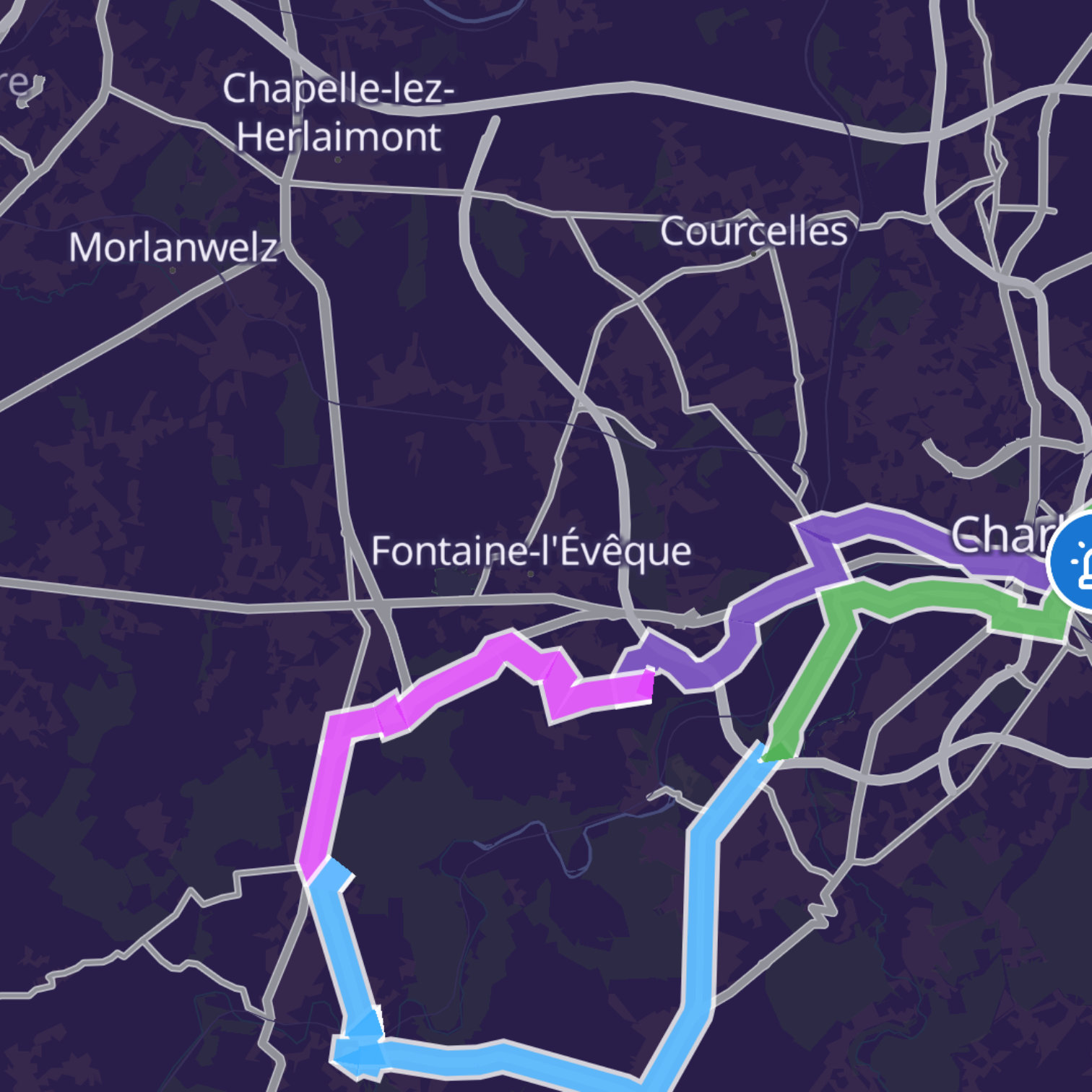Map itinerary