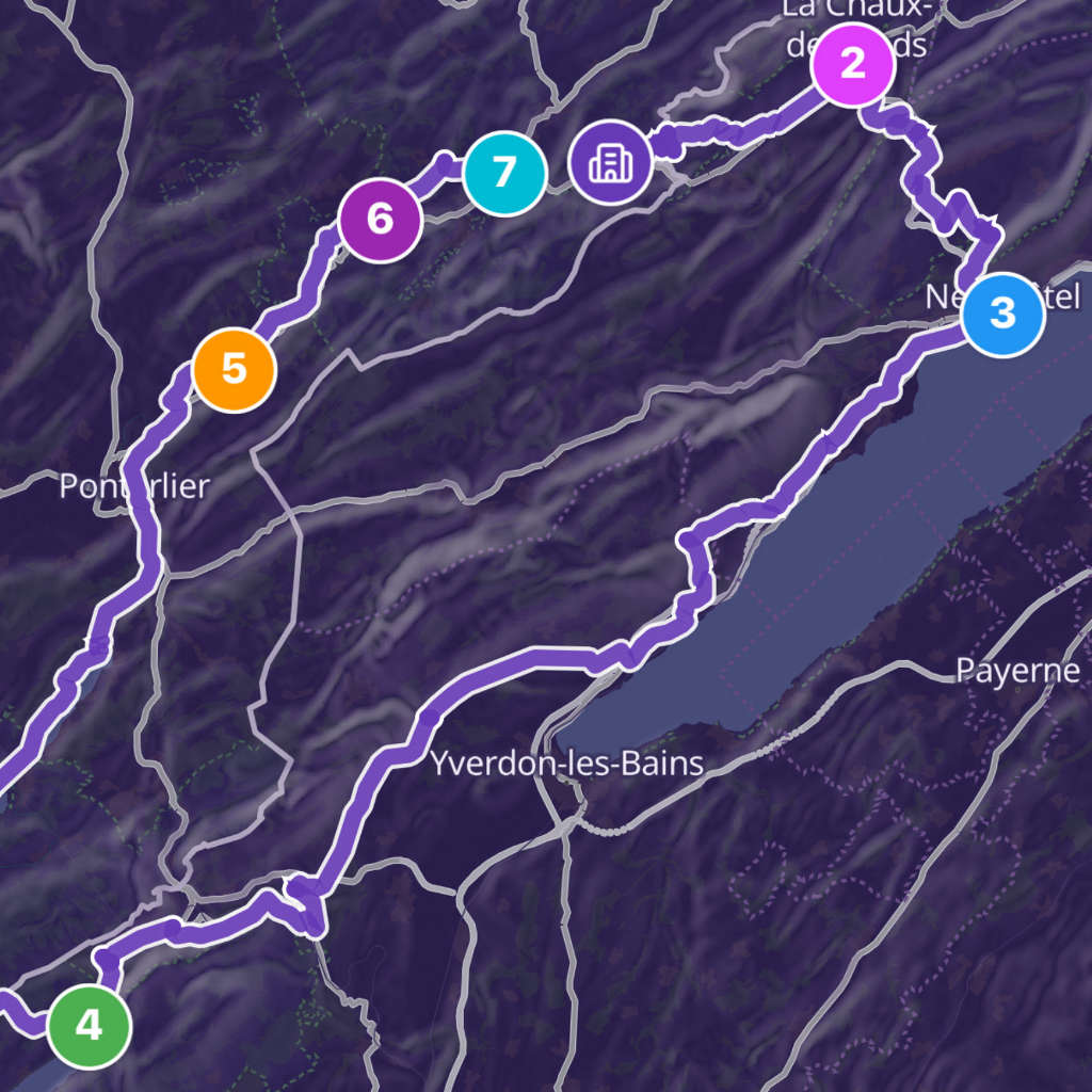 Map itinerary