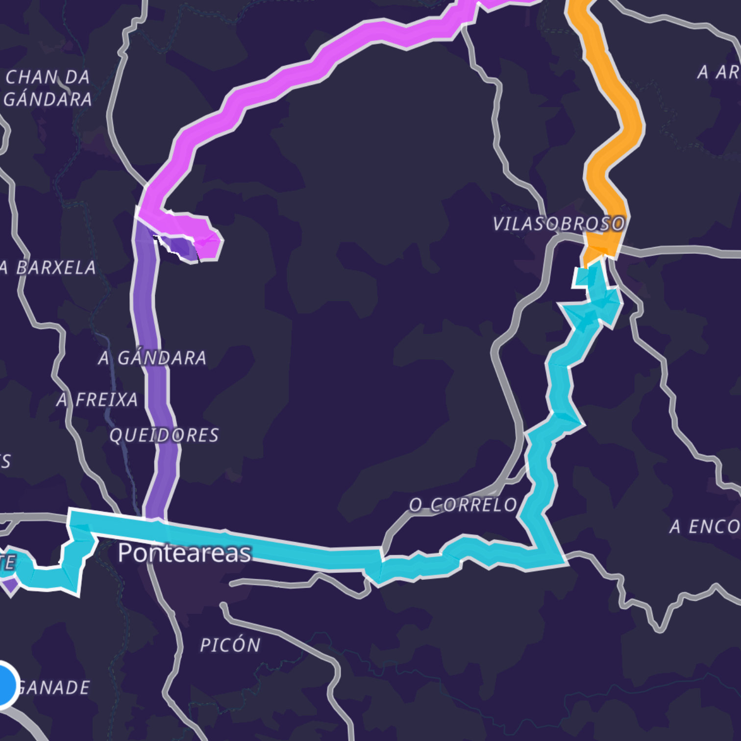Map itinerary