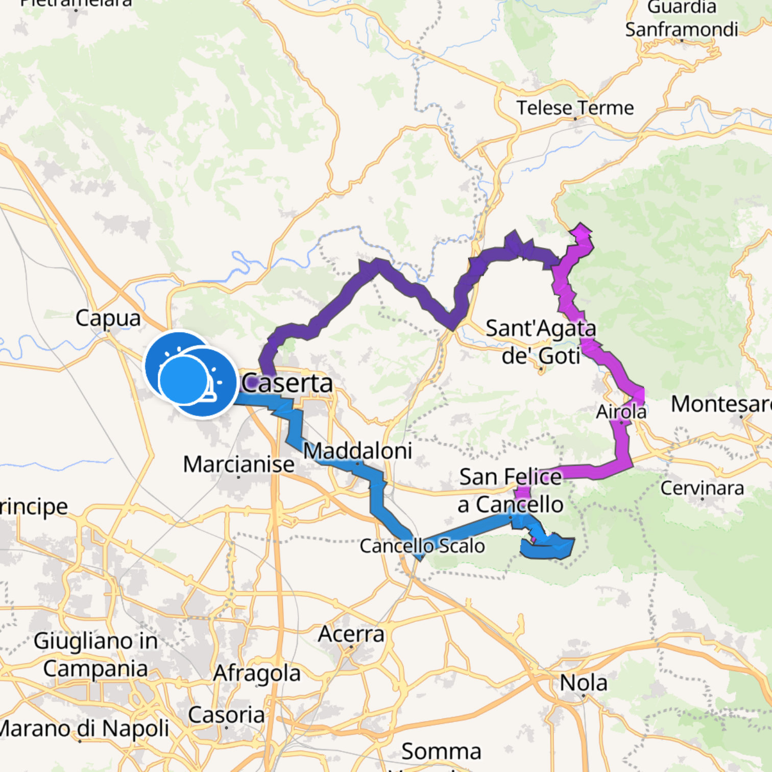 Map itinerary