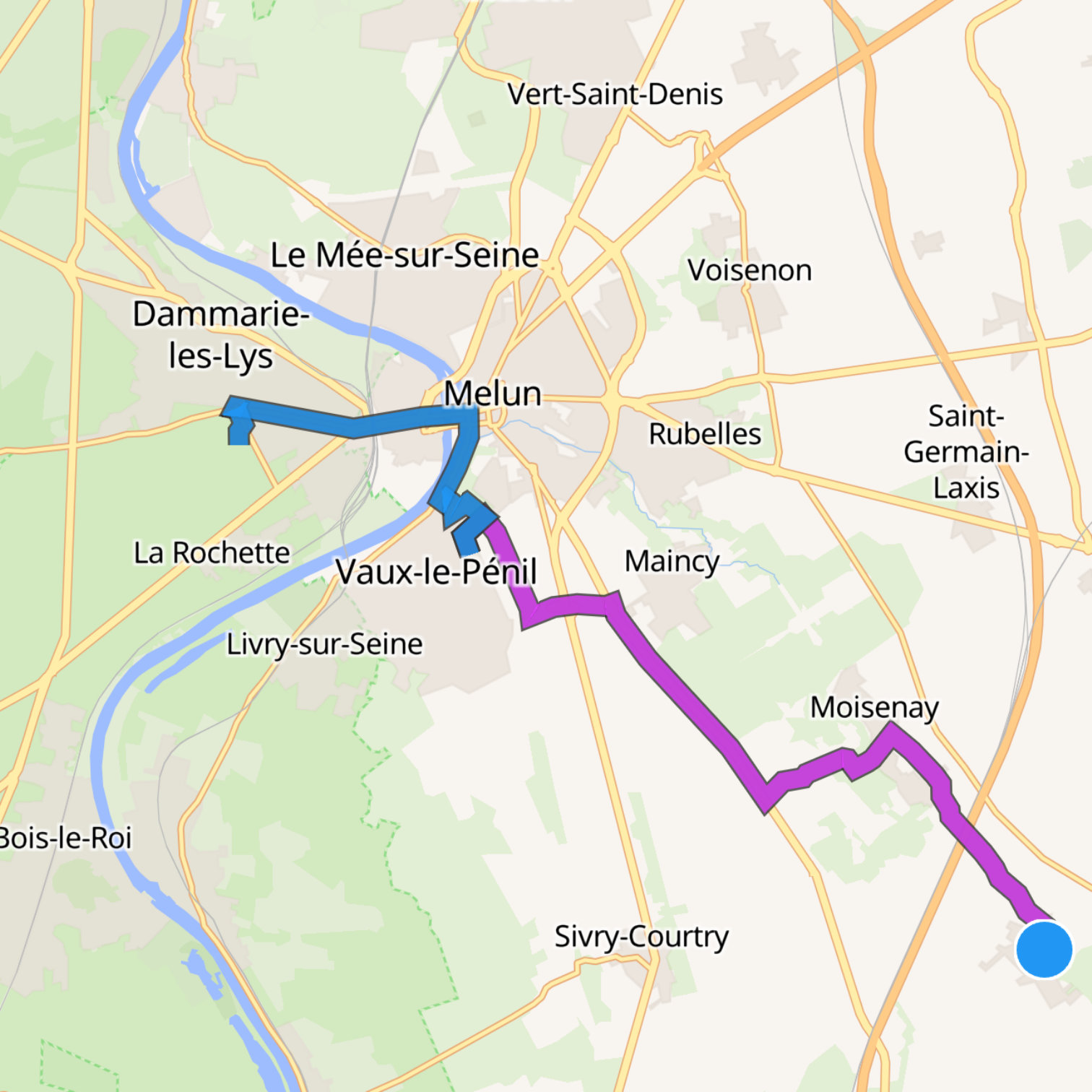 Map itinerary