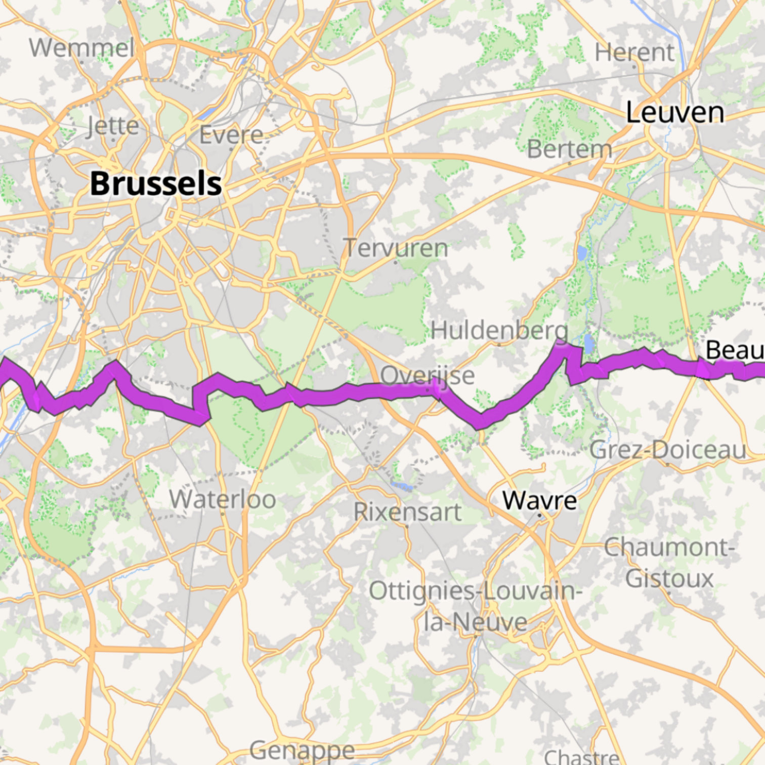 Map itinerary
